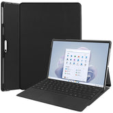 For Microsoft Surface Pro 9 JUNSUNMAY Custer Solid Color 3-Fold Stand Leather Tablet Case